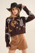 Brown Western Metallic Cowboy Pullover Sweater